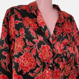 Victorias Secret Gold Label Women's Sleepshirt Medium Floral Print, Vintage